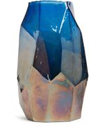 POLSPOTTEN vase en verre Graphic Luster - Bleu - thumbnail