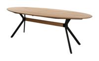 Light & Living Ovale Eettafel Nori Eikenhout, 240 x 100cm - Bruin - Ovaal