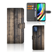 Motorola Moto G9 Plus Book Style Case Steigerhout - thumbnail