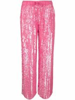 P.A.R.O.S.H. pantalon ample brodé de sequins - Rose - thumbnail