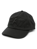 Ea7 Emporio Armani casquette en coton à logo brodé - Noir - thumbnail