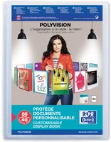 OXFORD Polyvision personaliseerbare presentatiealbum, formaat A4, uit PP, 40 tassen, transparant - thumbnail