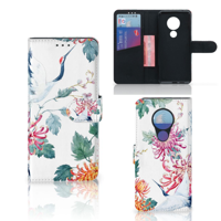 Nokia 7.2 | Nokia 6.2 Telefoonhoesje met Pasjes Bird Flowers
