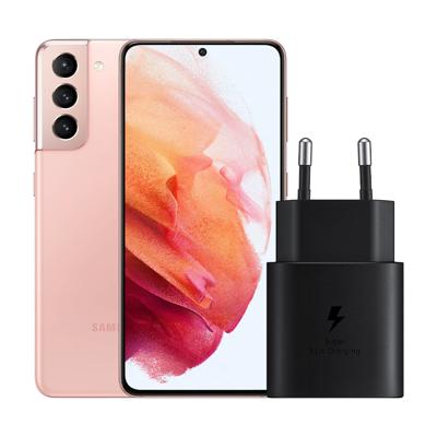 Samsung Galaxy S21 256GB Roze 5G + Samsung Snellader 25W Samsung Galaxy S21 256GB Roze 5G + Samsung Snellader 25W