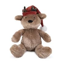 Cupid & Comet Piepende kerst pluche rendier hondenspeelgoed - knuffelig, zacht, feestelijke karakters (Brad Bear)