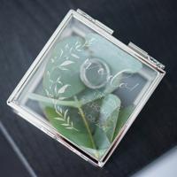 Ringdoosje glas vierkant Blush botanics