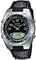 Horlogeband Casio 10198354 / AMW-700B-1AVEF / AMW-700-1AV Nylon/perlon Zwart 13mm - thumbnail