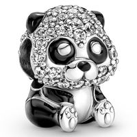 Pandora 790771C01 Bedel Sparkling Cute Panda zilver-zirconia zwart-wit - thumbnail