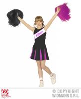 Cheerleader kind zwart/roze