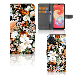 Hoesje voor Samsung Galaxy A04e Dark Flowers