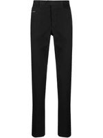 Philipp Plein pantalon chino à plaque logo - Noir