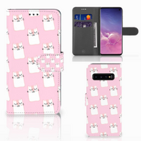 Samsung Galaxy S10 Telefoonhoesje met Pasjes Sleeping Cats - thumbnail