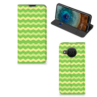 Nokia X20 | X10 Hoesje met Magneet Waves Green