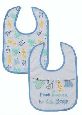 Gamberritos slabbetjes thank heaven jongens blauw 2 stuks