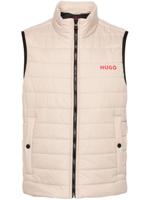 HUGO Bodywarmer met logoprint - Beige