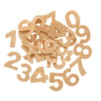 60x Houten cijfers/getallen 2,5 cm hobby/knutselmateriaal