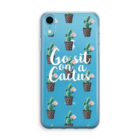 Cactus quote: iPhone XR Transparant Hoesje - thumbnail