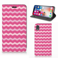 Apple iPhone Xr Hoesje met Magneet Waves Pink - thumbnail