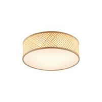 QAZQA - Oosters Oosterse plafondlamp bamboe naturel 40cm - Tremmo | Woonkamer | Slaapkamer | Keuken - Bamboe Rond - E27 Geschikt voor LED - Max. 3 x 15 Watt
