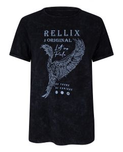 Rellix Meisjes t-shirt vogel - Zwart