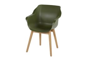 Hartman Sophie Studio dining armstoel - Moss Green - Teak poot