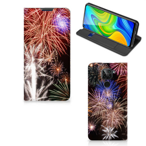 Xiaomi Redmi Note 9 Hippe Standcase Vuurwerk