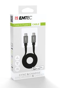 Emtec T700C2 USB-kabel 1,2 m USB C Zwart