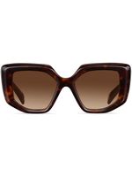 Prada Eyewear lunettes de soleil Symbole à monture oversize - Marron - thumbnail