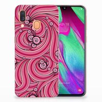 Samsung Galaxy A40 Hoesje maken Swirl Pink