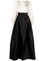 Sachin & Babi robe colour block Zoe en satin - Noir