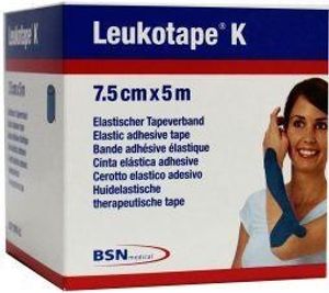 K elastische tape 5m x 7.5cm blauw