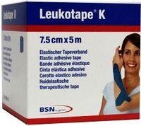 K elastische tape 5m x 7.5cm blauw - thumbnail