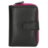 Happy Wallet Rainbow Portemonnee met Drukknoop Zwart