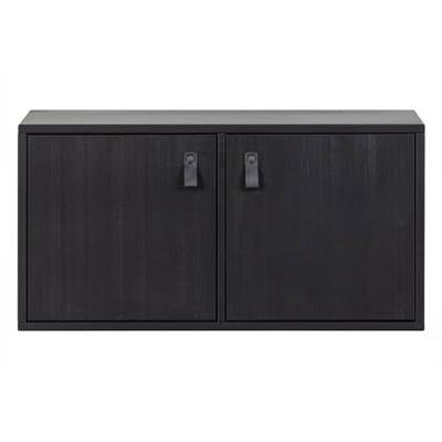 vtwonen Lower Case 2-deurs - Grenen - Zwart - 41x81x35