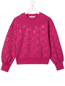 Alberta Ferretti Kids sweat à logo imprimé - Rose