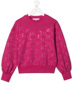 Alberta Ferretti Kids sweat à logo imprimé - Rose - thumbnail