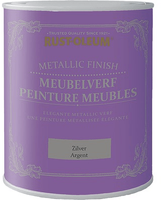 rust-oleum metallic finish meubelverf zilver 750 ml