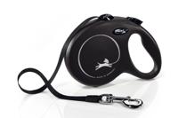 Flexi New Classic - Hondenriem - Band - Zwart - L - 5M