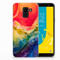 Hoesje maken Samsung Galaxy J6 2018 Watercolor Dark