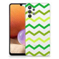 Samsung Galaxy A32 4G | A32 5G Enterprise Editie TPU bumper Zigzag Groen - thumbnail