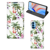 OPPO Reno4 Pro 5G Hoesje maken Flamingo Palms