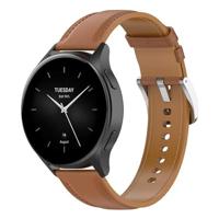 By Qubix - Luxe leren bandje - Lichtbruin - Compatible met Xiaomi Redmi Watch 5 Active/Redmi Watch 5 Lite - Compatible Xiaomi bandje