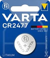 Varta 6477101401 batterijen Electronics CR2477 Lithium knoopcel verpakking met 1 knoopcel in originele blisterverpakking van 1 exemplaar, 1-Pack, zilver