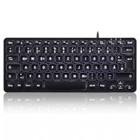 Perixx PERIBOARD-332B DE Mini-Tastatur USB kabelgebunden Hintergrundbeleuchtung - Toetsenbord