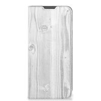 Motorola Moto G22 Book Wallet Case White Wood