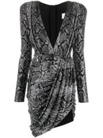 Philipp Plein Mini-jurk met watervalhals - Zilver