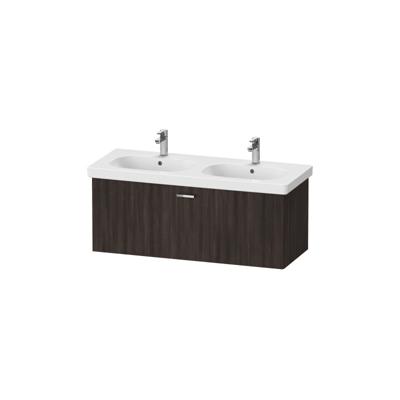 Duravit XBase wastafelonderkast 115x48,5 cm met 1 lade voor dubbele D-Code wastafel, donkerkastanje