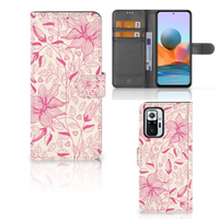 Xiaomi Redmi Note 10 Pro Hoesje Pink Flowers