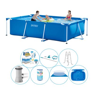 Intex Frame Pool Rechthoekig 300x200x75 cm - 8-delig - Zwembad Bundel