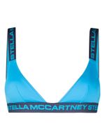 Stella McCartney haut de bikini à logo strassé - Bleu - thumbnail